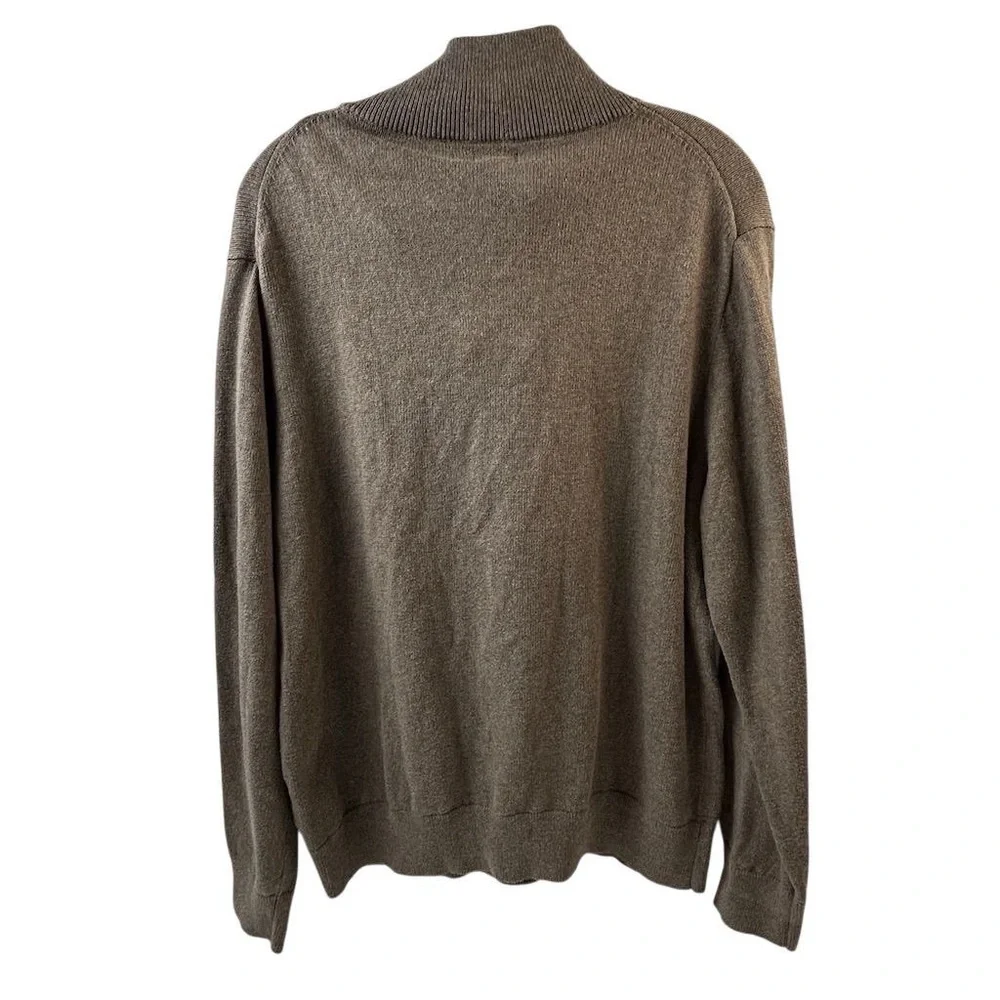 J.Crew Men's Brown Quarter Zip Pullover Sweater Size L Casual‎ Knit - Picture 8 of 9